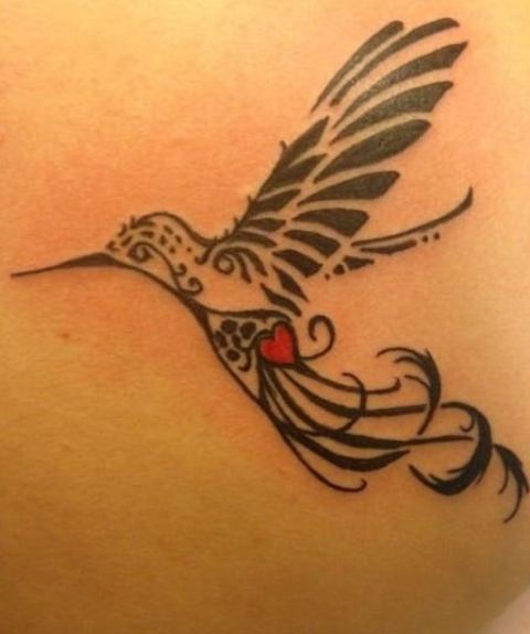 Wonderful-Heart-Hummingbird-Tattoo
