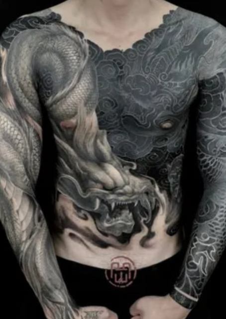 Attractive-Chinese-Guardian-Lion-Tattoo
